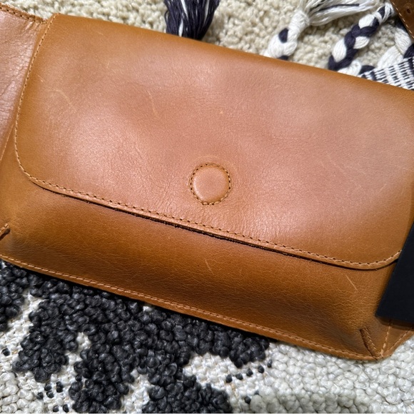 ABLE Delilah Leather Crossbody Bag in Cognac - Picture 3 of 7